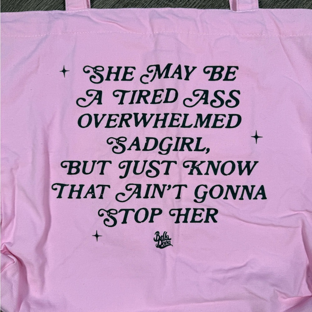 Baby Pink Inspirational Tote Bag - Picture 2 of 2